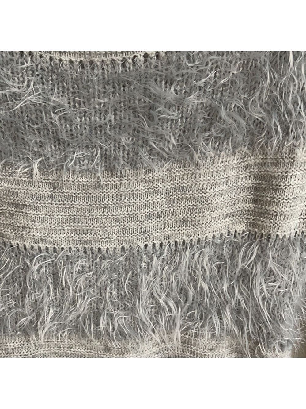 Anthropologie eyelash stripe ruffle hem sweater SZ S - Picture 4 of 6